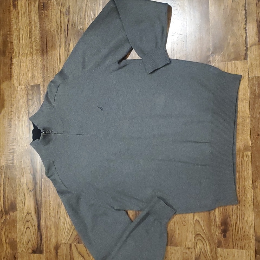 Mens Nautica gray 1/4 zip sweater size XXL